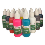Kit 14 Pigmento Líquido Cosmético Saboaria 30ml Não Migra 