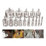 Kit 15 Brocas Diamantadas Para Fazer Buraco Furos Vidro Piso