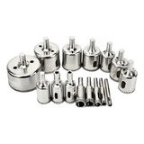 Kit 15 Brocas Diamantadas Serra Copo 6 A 50mm Vidro Ceramica