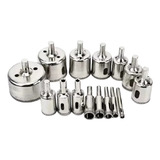 Kit 15 Brocas Diamantadas Serra Copo 6 A 50mm Vidro Ceramica