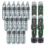 Kit 15 Capsulas Co2 Para Airgun + 2000 Esferas De Aço 4.5mm