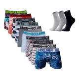 Kit 15 Cuecas Box Boxer Estampadas