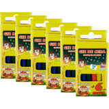 Kit 15 Giz De Cera 6 Cores Lembrancinha Brinde Atacado