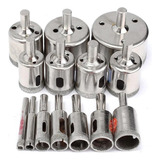 Kit 15 Pcs Brocas Copo Diamantadas Vidro Ceramica 6-50mm