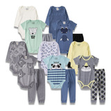 Kit 15 Peças Roupa Body Bebê Manga Longa Outono Inverno