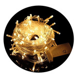 Kit 15 Pisca Luz De Natal Led 100l 8f 10m Branco Quente