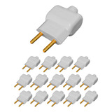 Kit 15 Plug 20a 2p Pino Prensa Cabo Bipolar 250v Ilumi