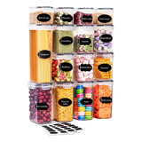 Kit 15 Recipiente De Armazenamento De Alimentos Hermético 