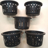 Kit 15 Vasos Vazados Preto Orquídea Vanda Stanhopea 15cm