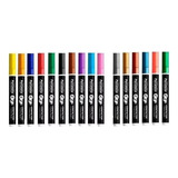 Kit 16 Cores Marcador Porcelana Creative Marker Compactor