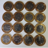 Kit 16 Moedas 1 Real Comemorativas Olimpíadas Rio 2016