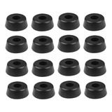 Kit 16 Pé De Borracha Pvc Pequeno P/ Caixa De Som Case 