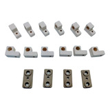 Kit 16 Peça Suporte Isolador Louça Fixação Resistência Forno