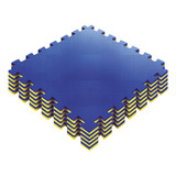 Kit 16 Tapete Tatame Preto Eva 100x100x3cm 30mm 1x1