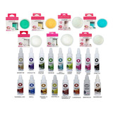 Kit 17 Gel Corante Comestivel 7 Glitter Cores Para Confeitar