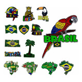 Kit 18 Imãs Geladeira Turísticos Do Brasil Lindos Souvenirs