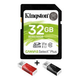 Kit 1x Cartão Memória Sds2 32gb + 2x Leitor 4 Em 1 Pen Drive