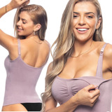 Kit 2 - Camiseta Compressora Para Amamentação Abre Fácil