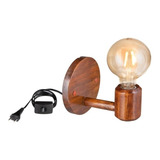 Kit 2 Abajur Cabeceira Parede Espelho Cama Quarto Madeira