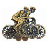 Kit 2 Abridor Garrafa De Parede Vintage Ciclista Bicicleta