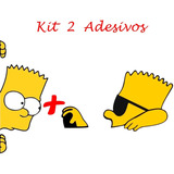 Kit 2 Adesivos - Bart Simpson