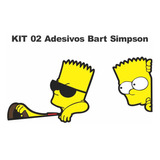Kit 2 Adesivos Bart Simpson Dirigindo