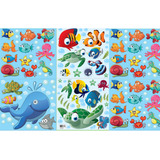 Kit 2 Adesivos Decorativo Fundo Do Mar Quarto De Criança