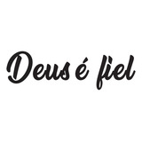 Kit 2 Adesivos Deus É Fiel Moto Carro Religioso Gospel