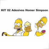 Kit 2 Adesivos Homer Simpson Dirigindo