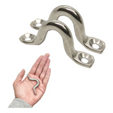Kit 2 Alça Inox Grande P/ Barco Lancha Capota Ø10mm Cc 65mm