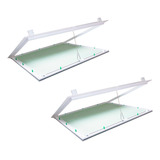 Kit 2 Alçapão P/ Forro De Gesso Drywall 60x60 C/tampa E Clik