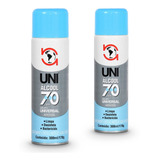 Kit 2 Alcool Aerossol Spray Antisséptico 70 300ml Cada