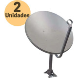Kit 2 Antena Parabólica Ku 60cm Compativel Com Sistema 5g