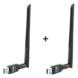 Kit 2 Antena Receptor Wifi Wi-fi Usb Computador Adaptador