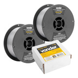 Kit 2 Arame P/ Solda Mig 0,8mm Rolo Com 1kg Sem Gás Vonder