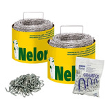 Kit 2 Arames Farpado Cerca Nelore 250m + 1kg Grampo Morlan