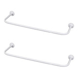Kit 2 Arara De Roupas Cabideiro De Parede Branca 90cm Aço