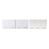 Kit 2 Armários Sapateira Aéreo Multiuso 3 E 4 Portas