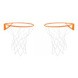 Kit 2 Aro Cesta Basquete Com Rede Nylon 2mm Quadra Ar Livre