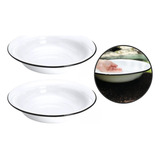 Kit 2 Bacia Agata 36 Cm Esmaltada Média Escaldar Pés Decorar