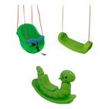 Kit 2 Balanços Infantil E 1 Gangorra Nhoca Minhoca - Novo