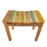 Kit 2 Banco Banqueta De Madeira Demolição Ripado Decoração