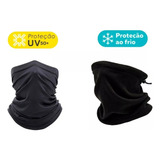 Kit 2 Bandana Gola Balaclava Máscara De Proteção Uv50 Frio