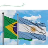 Kit 2 Bandeiras Brasil + Argentina