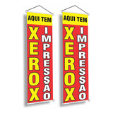 Kit 2 Banner Xerox Impressão Papelaria Banner Porta Loja