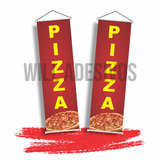 Kit 2 Banners Pizza Pizzaria Comida