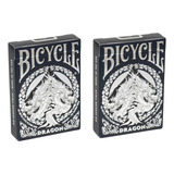 Kit 2 Baralho Bicycle Dragon Poker Size