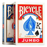 Kit 2 Baralho Bicycle Jumbo Naipe Grande Carta Premium Poker