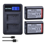 Kit 2 Bat Np-fw50 + Carregador Duplo A6500 A7s2 A6000