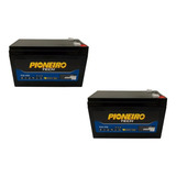 Kit 2 Batateria 12v 7a Estacionaria Alarme Nobreak Bike Elét